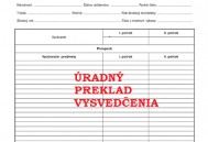 Úradné preklady polročných vysvedčení